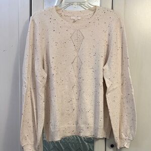 LC Cream Speckled Knit Sweater